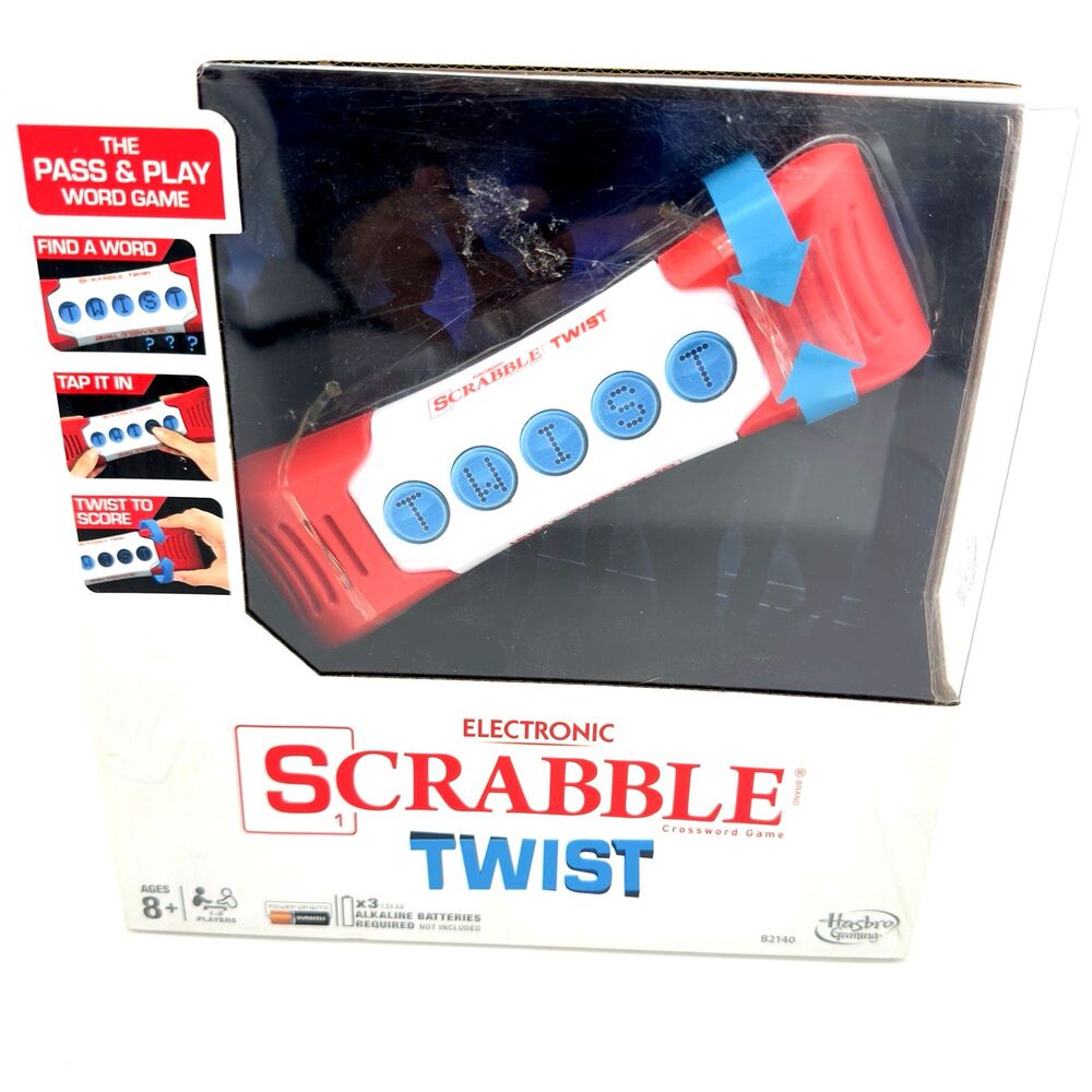 Hasbro Gaming Electronic SCRABBLE TWIST Word Game Handheld - B2140 NEW
